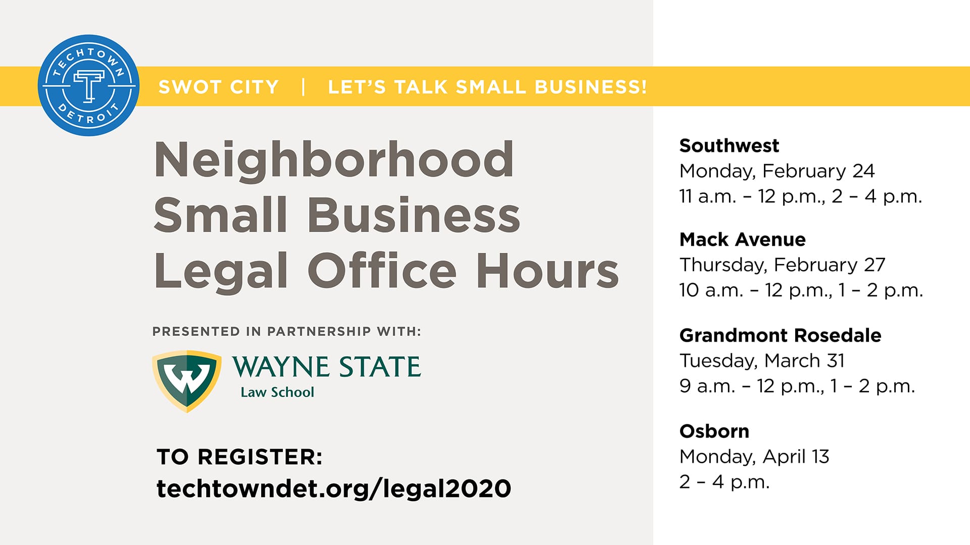 Neighborhood Small Business Legal Office Hours