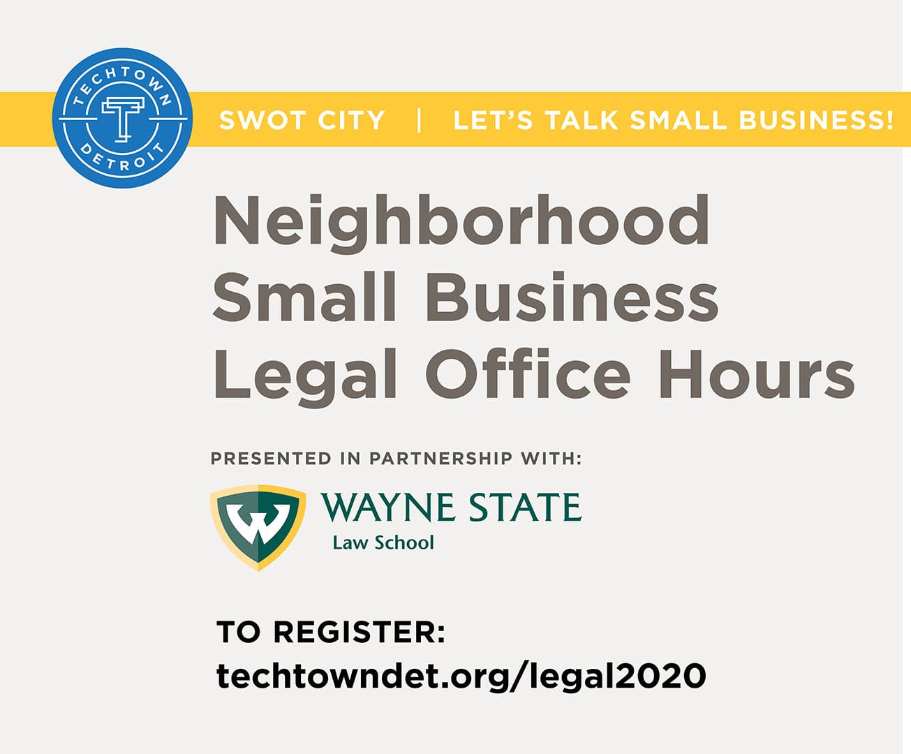 Neighborhood small business legal office hours