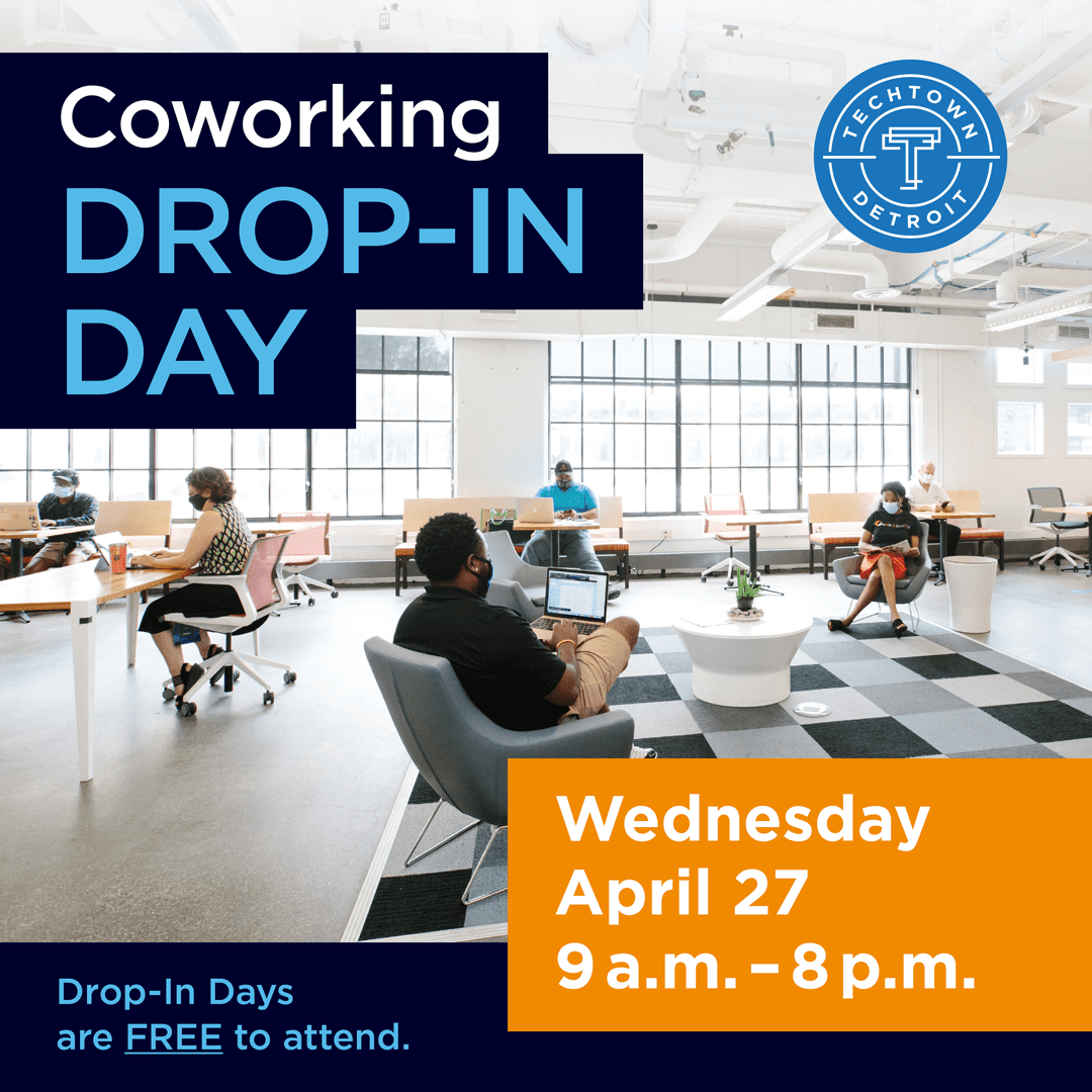 An image of TechTown Detroit coworking drop in day