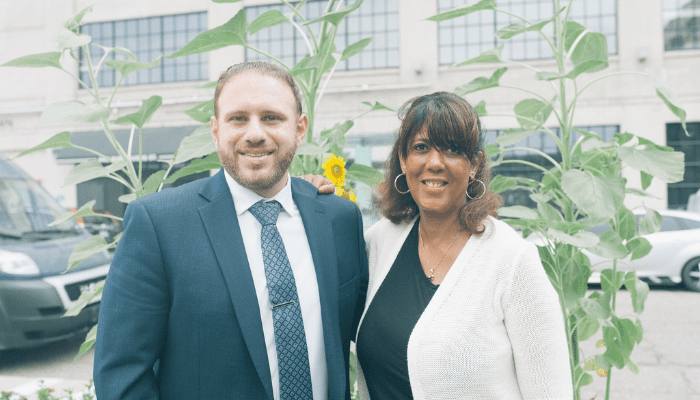 Photo of Dr. Ali Bazzi and Robin Wright King