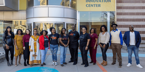 Group of people standing at the RBC Showcase